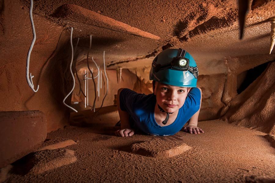 Fascinating cave formations decorate the tunnels