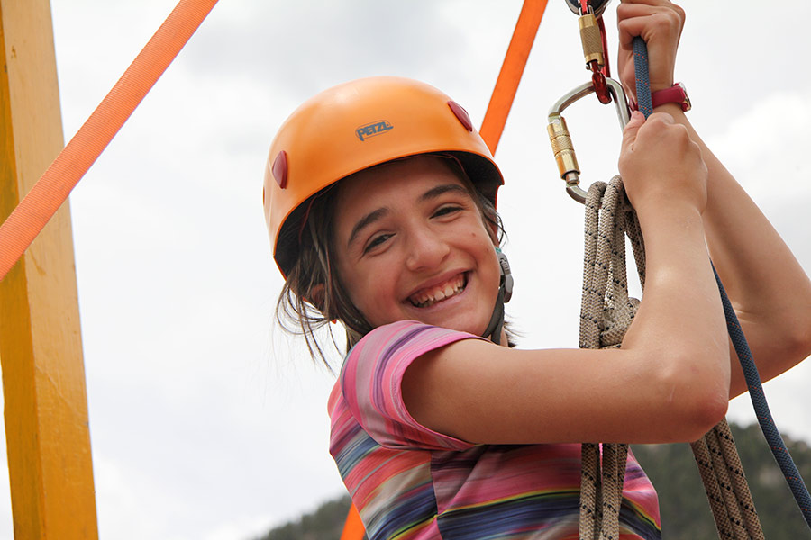 Ute Pass, CO: A 6th grader has fun with physics on the CaveSim tower