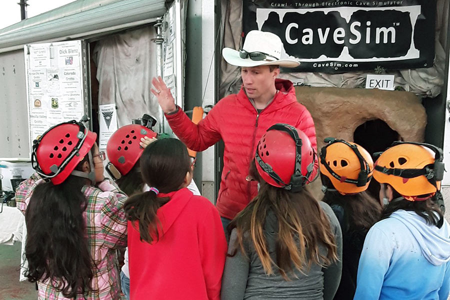 Austin, TX: Learning from the CaveSim inventor at Barrington Elementary