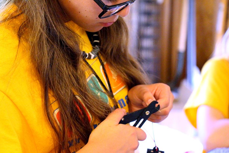 Manitou Springs, CO: A student works on a CaveSim STEM lab