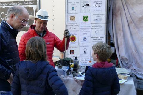 Denver, CO: Participants learn about how stalactites form at the Denver Museum of Nature and Science