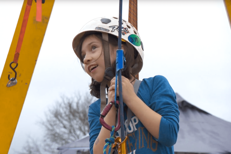 Austin, TX: Having fun learning how to climb rope