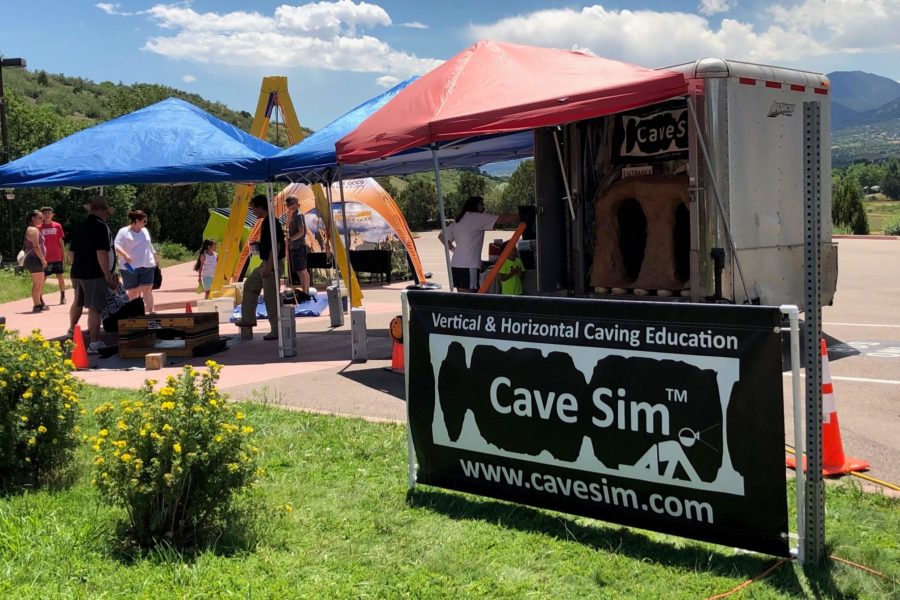 Colorado Springs, CO: CaveSim ready for a public program at Garden of the Gods Visitor & Nature Center
