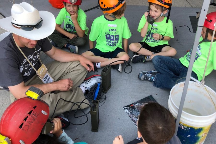 Helena, MT: Summer campers have fun learning about circuits with cave rescue phones